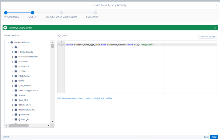 sql query